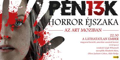Péntek 13. - Horror éjszaka az Art Moziban ELMARAD